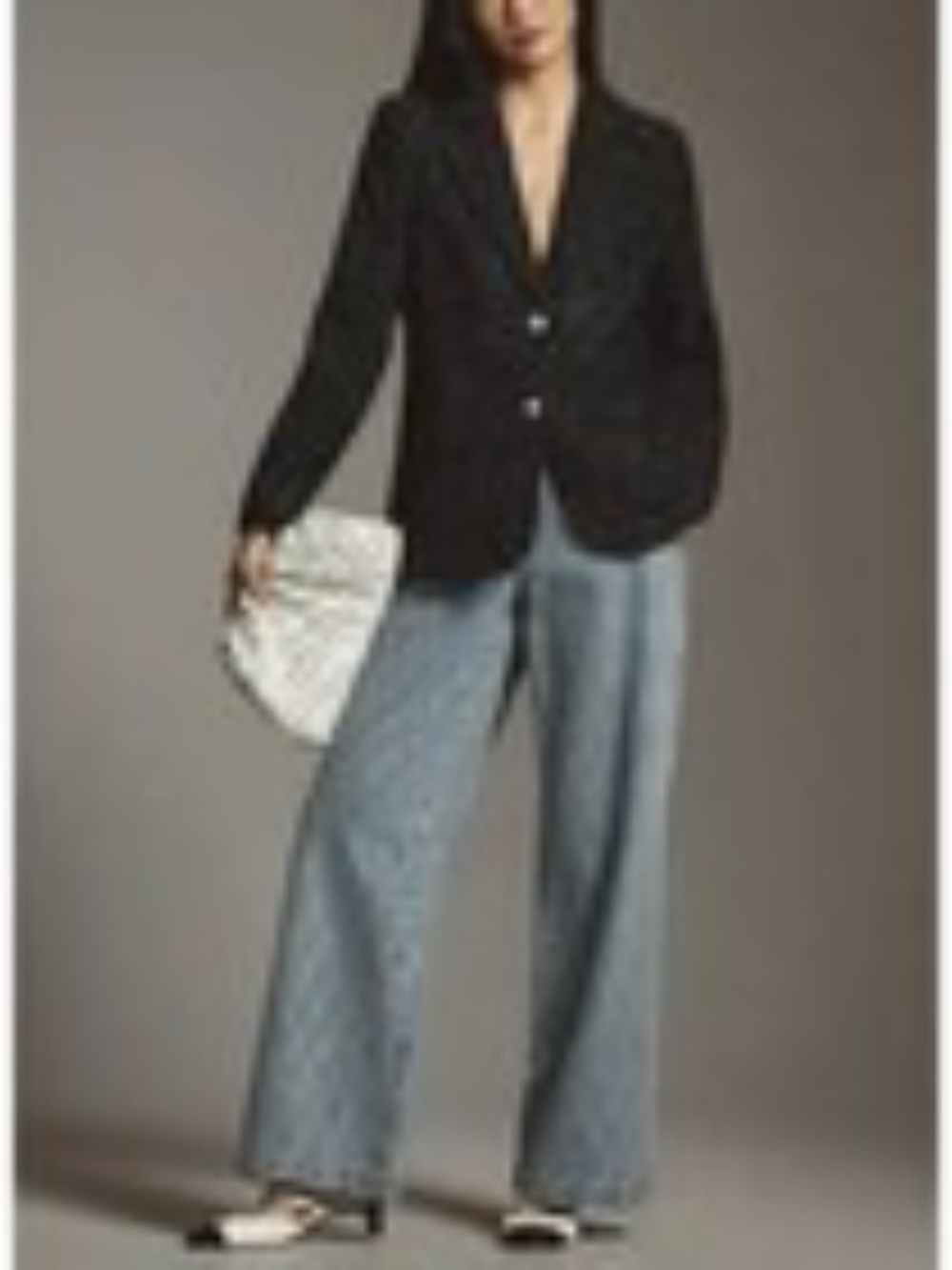 NWT Anthropologie Mare Mare Sparkle Tweed Blazer Women's M Black - Picture 2 of 9